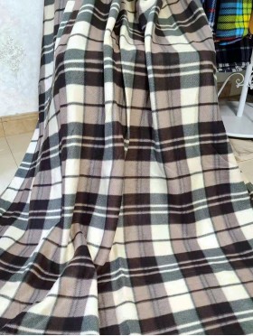 Double Sided Queen Size Plaid Flannel Blanket